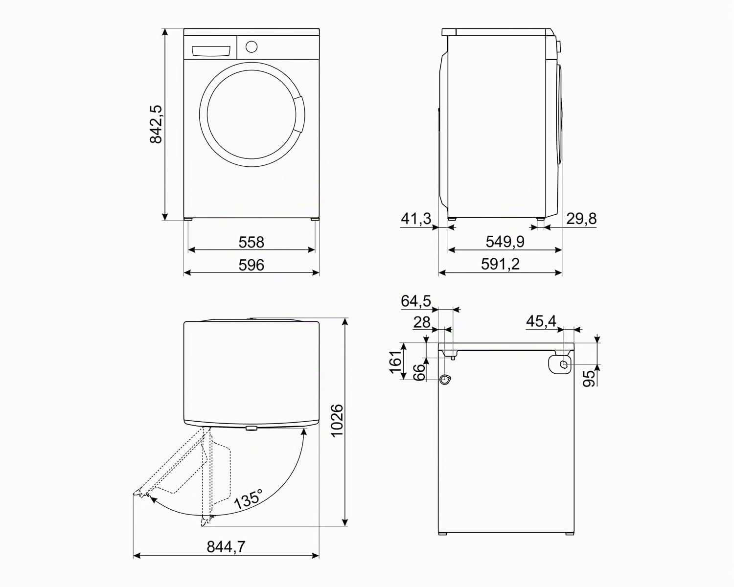 Smeg Lavatrice da 8 kg, A+++, 1000 giri