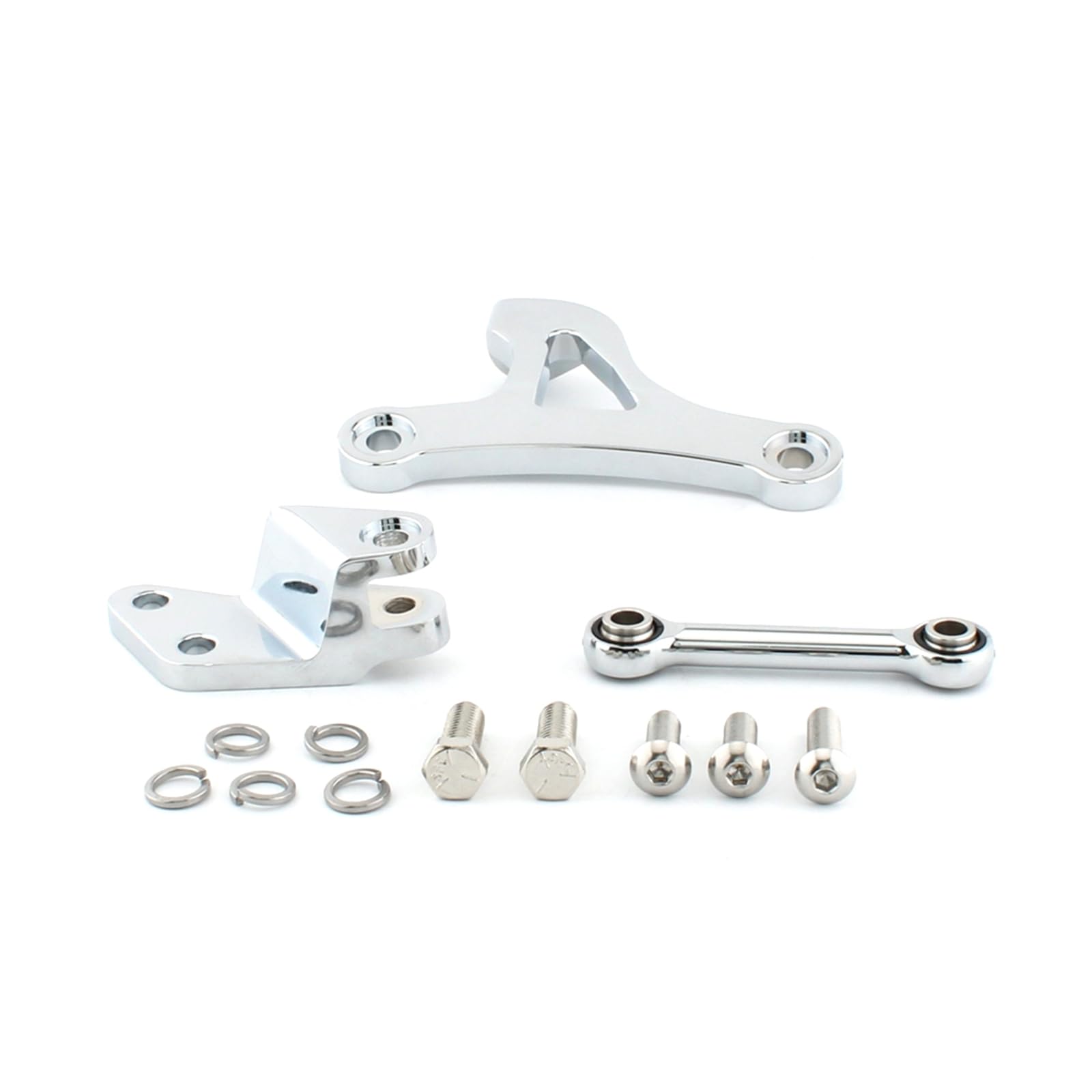 Kit Sospensione Collegamento Staffa Motore Per Harley Sportster XL883L 1200 Argento
