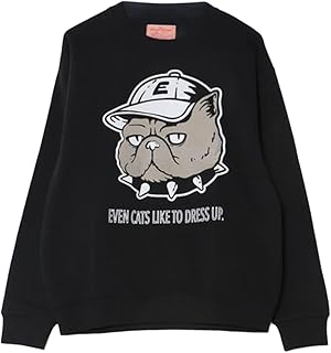 [コリスコ] Animal village 猫 犬 アニマル プリント トレーナー 裏起毛 クルーネック スウェット メンズ レディース 男女兼用 ユニセックス EVEN