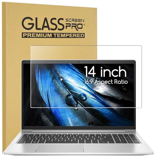 Protection écran sans bulles en verre trempé portable 14" anti-traces de doigts