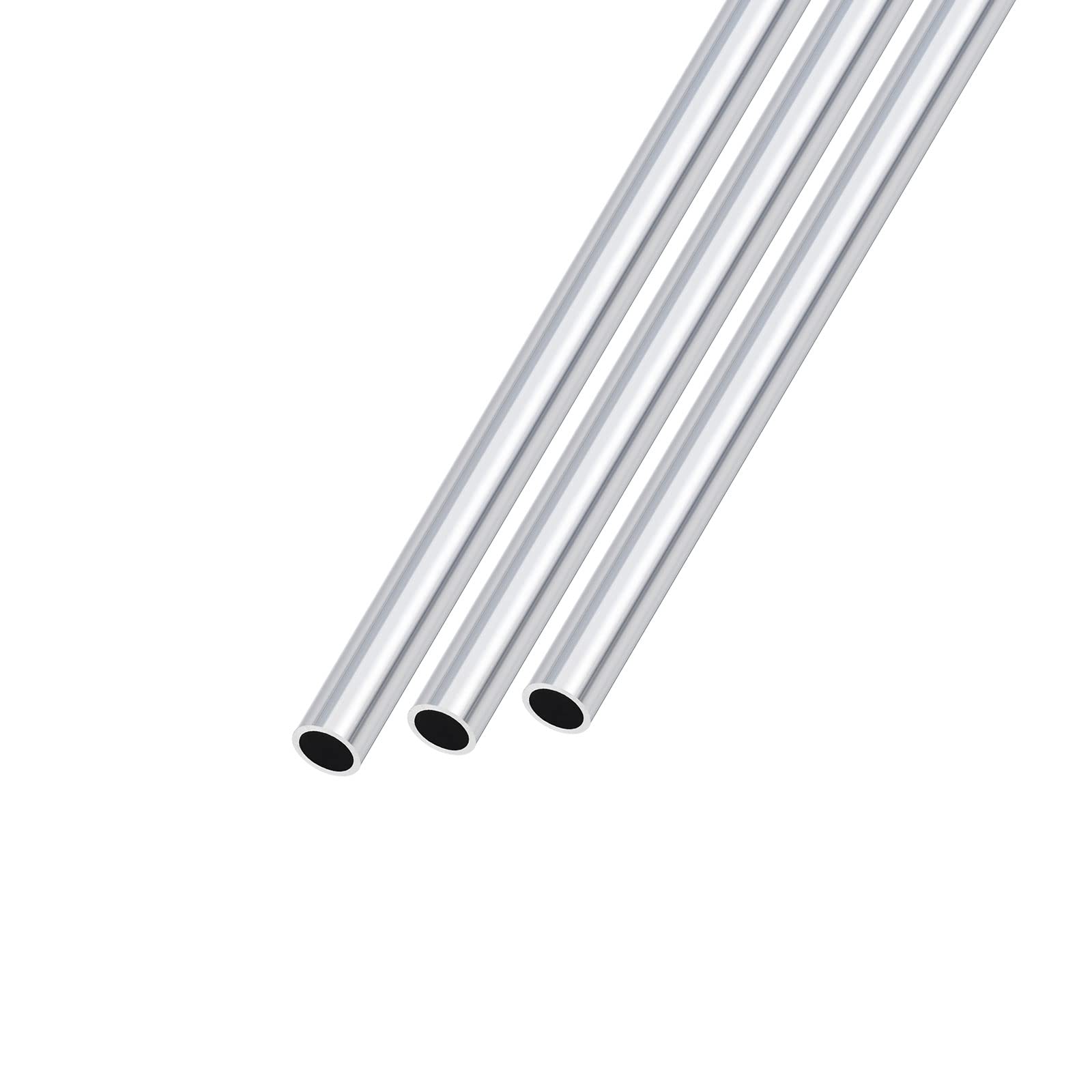 METALLIXITY 6063 Aluminum Tube (9mm OD x 7mm ID x 300mm L) 3Pcs, Aluminum Round Tubing - for Home Furnishing Machinery, DIY Handicraft