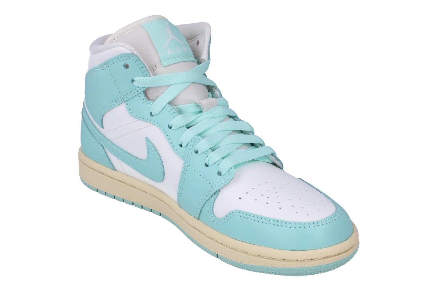 Nike Donne Air Jordan 1 Mid Trainers BQ6472 Sneakers Scarpe (UK 4 US 6.5 EU 37.5, Sail Light Dew Muslin 132)