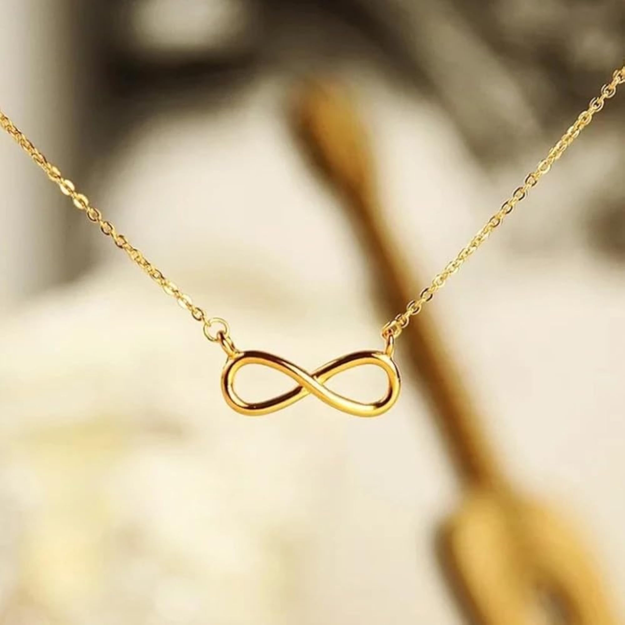 Women's Minimalist 14K Plated Infinity Pendant Necklace