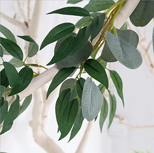 OOKi- Artificial Eucalyptus Garland Faux Silk Eucalyptus Leaves Vines Handmade Garland Greenery Wedding Backdrop Arch Wall Decor (1 Pc)