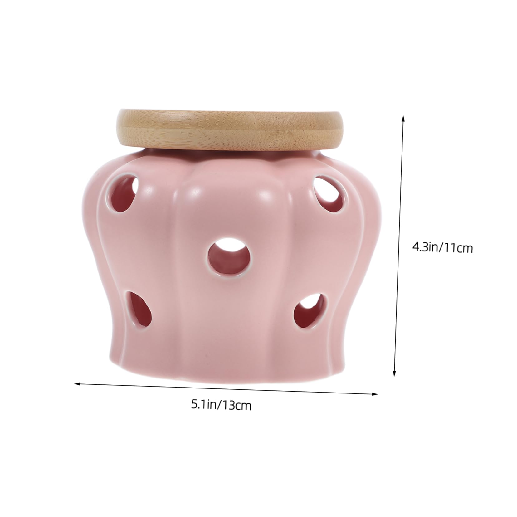 Mikinona Garlic Storage Jar Onion Keeper Ceramic Canister Heatproof Freshness Keeper