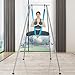 VEVOR Aerial Yoga Frame & Hammock, 551.15 lbs Load Capacity, 9.68 ft Height Professional Training Swing Stand Comes with 13.1 Yards Aerial Hammock, Yoga Rig for Indoor Outdoor, Blue