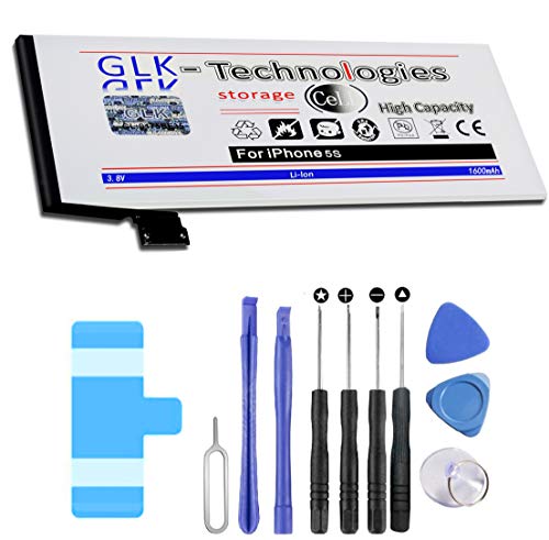Fast delivery. -35% ONLY Short time !! Original GLK-Technologies® // Battery with 1600 mAh Compatible with iPhone 5S // Includes Tool Kit 2 Year Warranty 2020 B.j