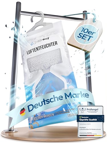 PEARWAY 10x XL 500ml Luftentfeuchter Beutel zum Aufhängen gegen...