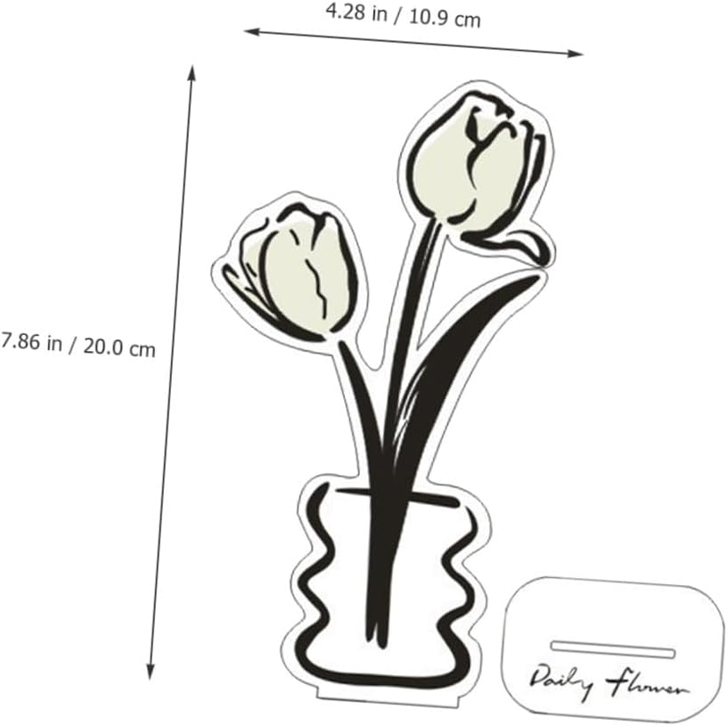 Holibanna Acrylic Flower Picture Display Stand Memo Holder Clip Photo Holder Clip Postcard Stand