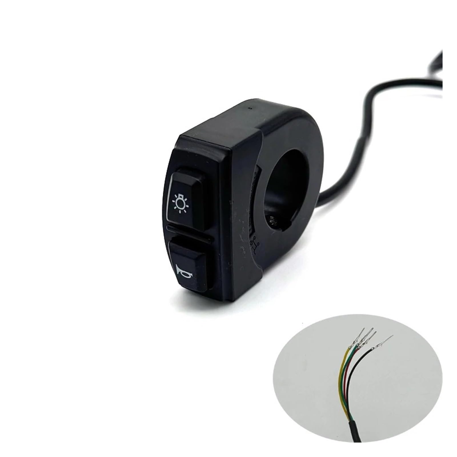 Bobine d'allumage 4 Fils pour Scooter, Phare de vélo électrique, Interrupteur étanche, klaxon pour vélo, vélo électrique, Moto, Bouton de Lampe
