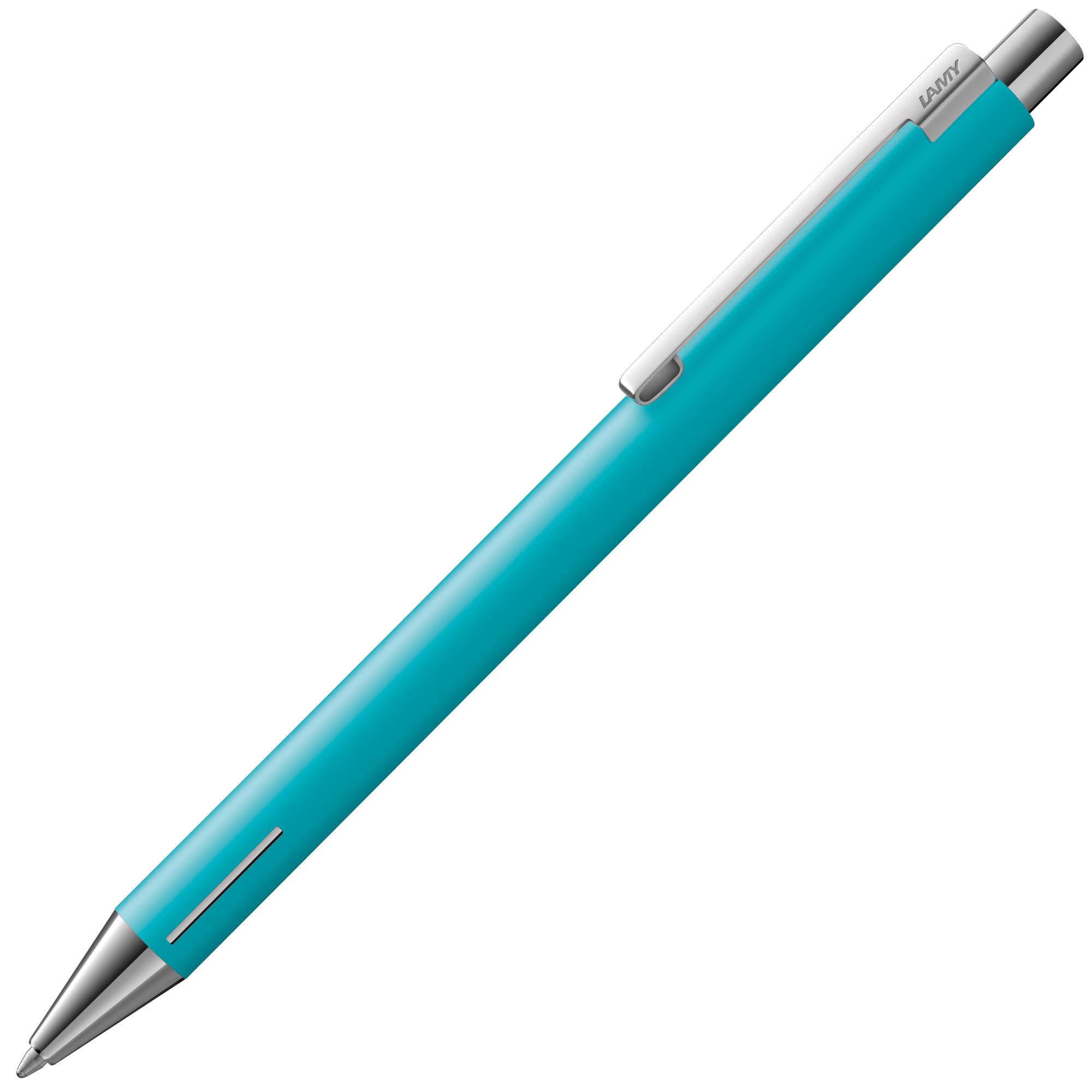 Lamy econ sea matt ballpoint pen - functional ballpoint pen with stainless steel body - curved clip & innovative grip zone - incl. large capacity refill M 16 in line width M in black