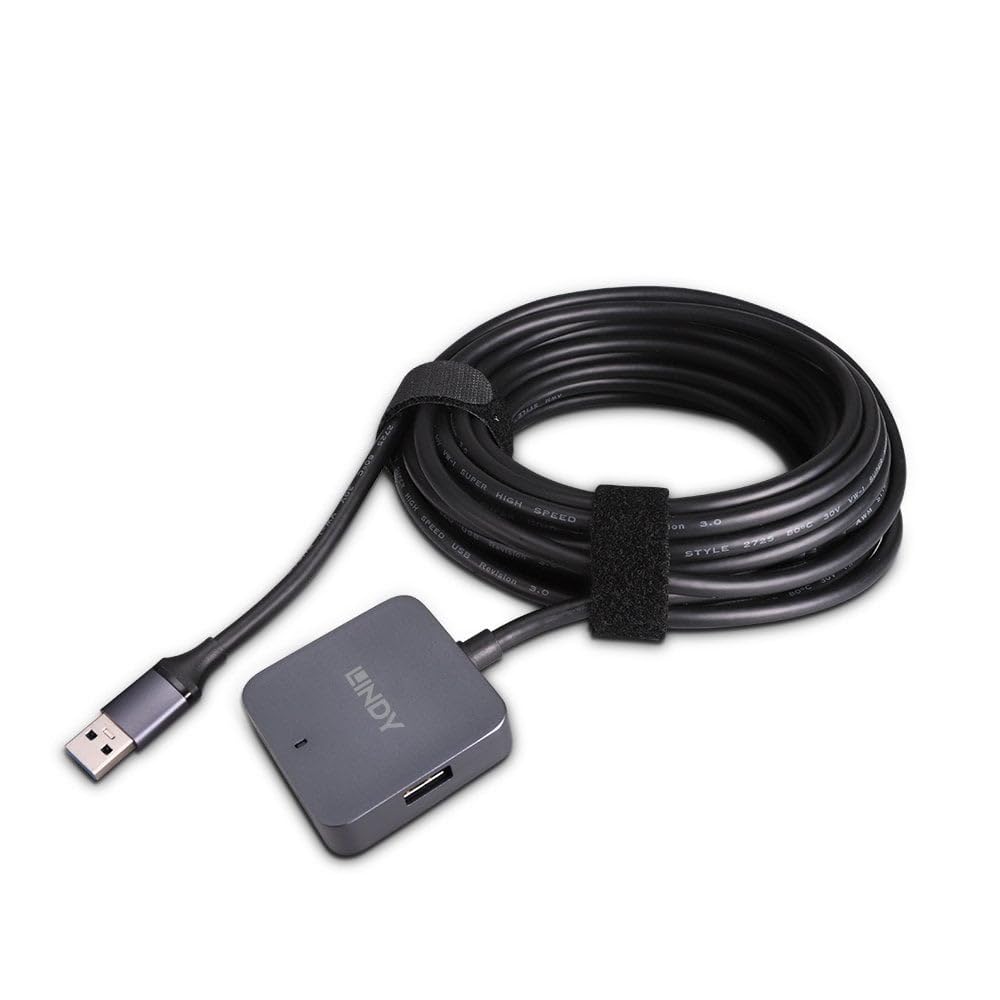 Lindy 43389 Concentrador USB 3.0 de 10 m, 4 Puertos