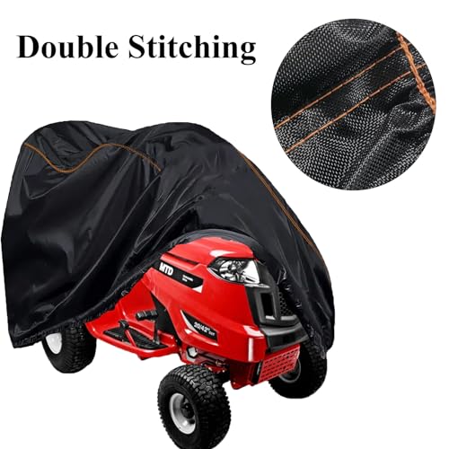 Riding Lawn Mower Cover Tractor 420D Compatible with up to 35 inch Decks Cub Cadet,Troy-Bilt,Husqvarna,MTD,Greenworks, EGO,Craftsman,Honda Windproof Outdoor with Storage