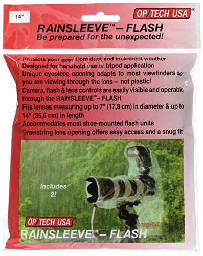 Dicapac WP-S10 SLR Sac Outdoor/sous-Marin & Optech USA Rain Sleeve Protection pour Appareil Photo de l'eau/poussière Transparent 9001142 Flash 14-inch - Image 6