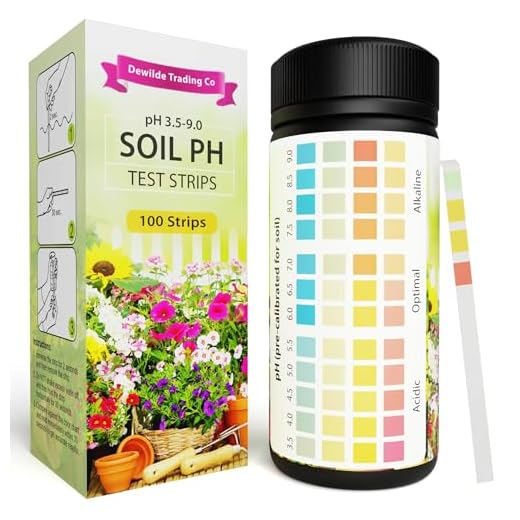 Soil pH Paper Test Kit – 100 Tester Strips (3.5-9 Range) – Use for Testing Garden Home Lawn Grass Vegetable Gardening Dirt Yard Compost Outdoor and Indoor Plants
