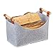 HONGYIFEI2021 Brennholzbeutel Brennholzkorb Faltbare Aufbewahrungsbox Filz Tasche Aufbewahrungskorb Tragbare Brennholzrahmen Süße Aufbewahrungstasche Kaminwerkzeuge (Color : B)