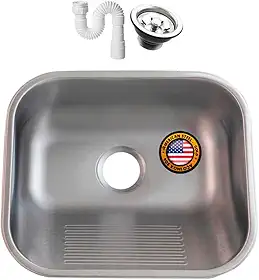 Tanque Inox Fosco American Steel 40x34 18 Litros Inox 304 + Válvula + Sifão