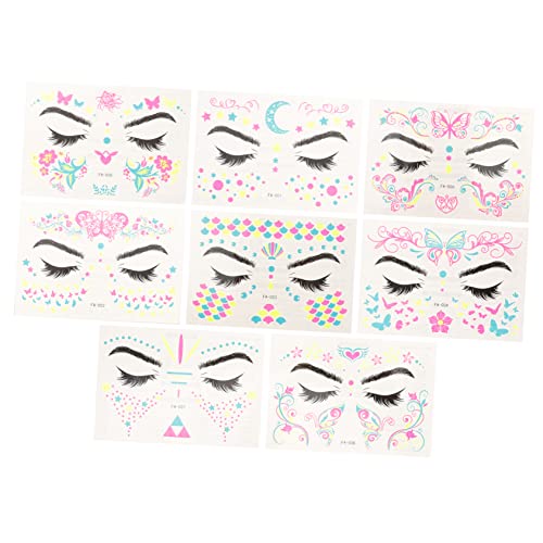 Gadpiparty 32 Folhas De Adesivos Fluorescentes Compõem O Plástico