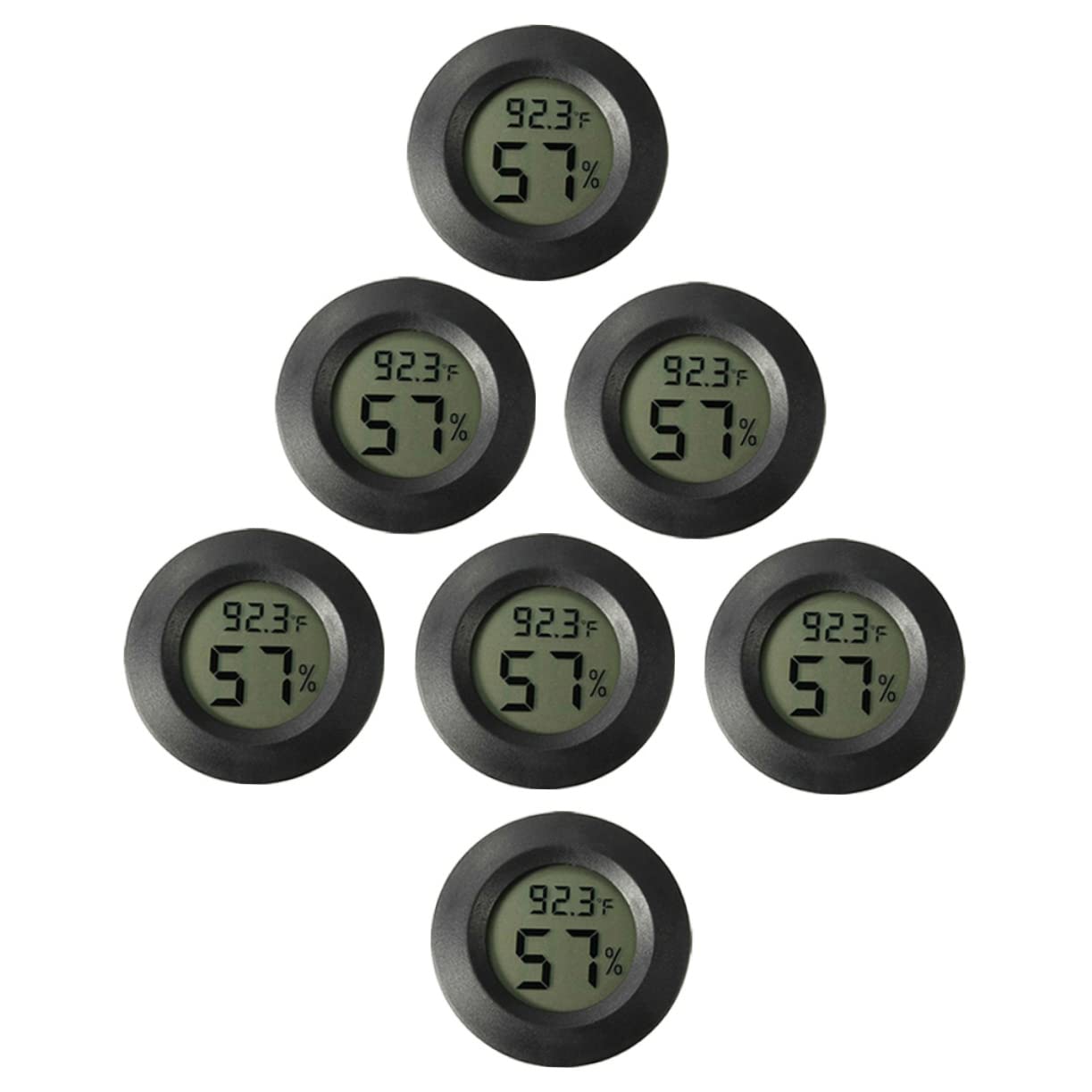 Abaodam 7Pcs Digital Humidity Gauge Thermometer for Reptile Terrariums Accurate Temperature Monitor for Greenhouses Poultry Use