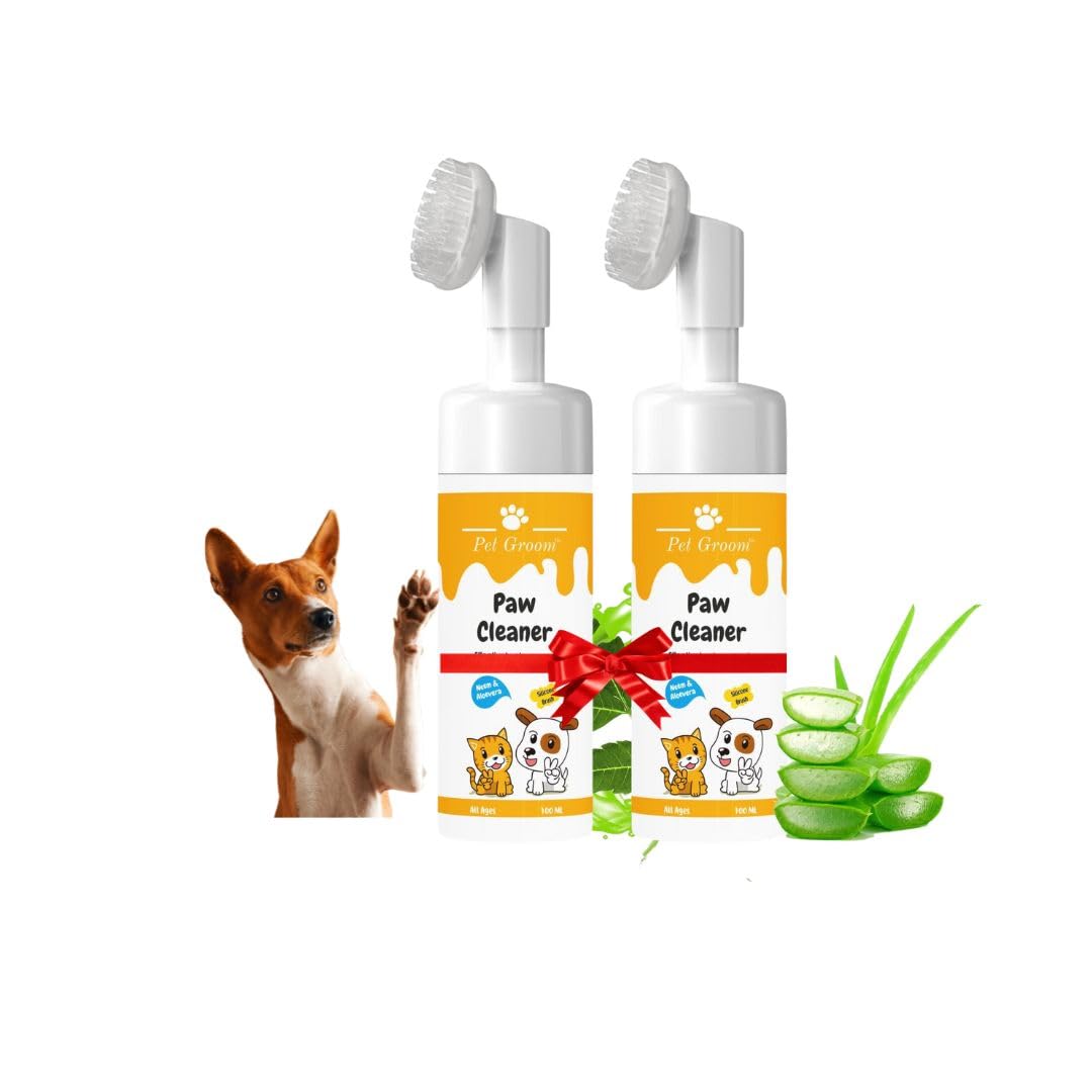 Pet Groom Paw Cleaner Effectively cleans and sainities your pets paws | Neem Aloevera | Silicone brush 100ML (PACK OF 2) (B0CW5YNF9H) Amazon Price History, Amazon Price Tracker