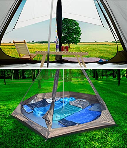 Carpa familiar impermeable doble capa 4 personas 380 cm miniatura 5