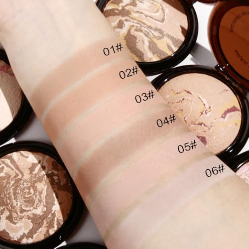 Image of FeiCuiYun Baked Balance Illuminating Foundation, Oil Control Matte Perfection Face Powder - Porcelain | Buildable Sheer to Light Coverage | Flawless Satin Finish