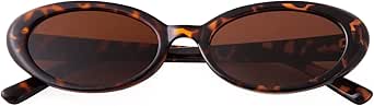 90s Sunglasses for Women and Men Retro Small Oval Sunglasses