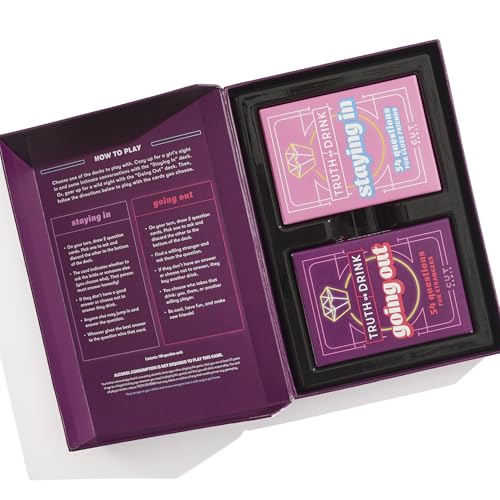 Image of Hasbro Gaming Truth or Drink: Bachelorette Party Edition | Adult Party Game by Cut | 108 Revealing and Hilarious Questions for Girls Nights Out or in | Ages 21+ | 2+ Players | 30 Mins