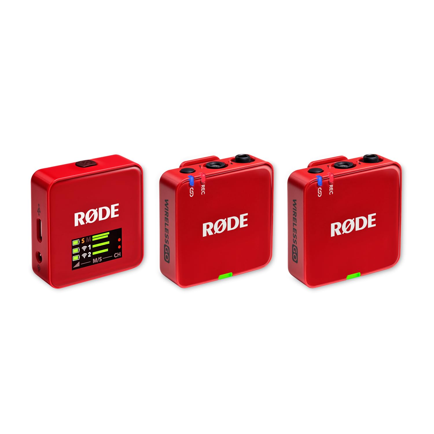 Rode Wireless GO Gen 3 Wireless Mikrofon Rot mit Interview GO Hand Adapter und Keepdrum Fur Wind Protection - Dettaglio
