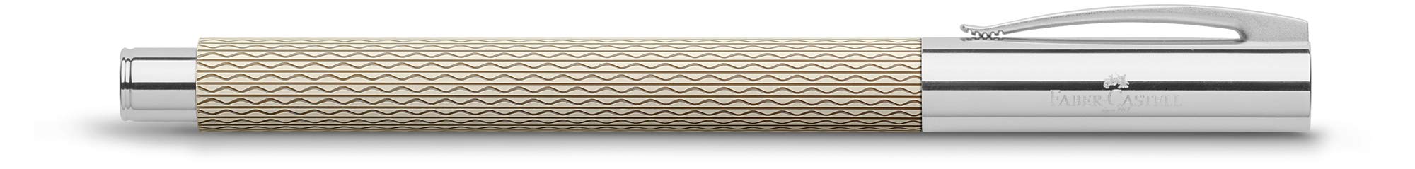 Faber-Castell 149622 - Füller Ambition OpArt, Federbreite EF, White Sand, 1 Stück | Füllfederhalter mit Edelharzschaft, Edelstahlfeder und Patronen-Konvertersystem, inkl. Geschenketui