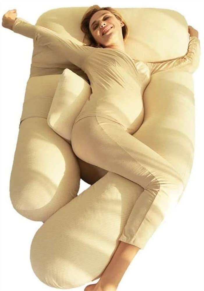 Pregnancy Pillow U-Shape Full Body Pillow and Maternity Support - Support for Back Hips Legs Belly for Pregnant