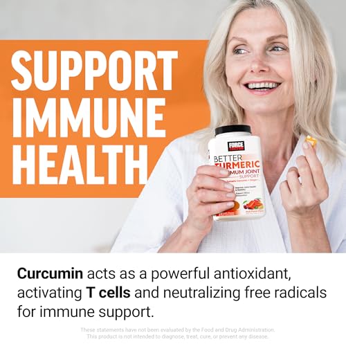 Image of Force Factor Better Turmeric Maximum Joint Support | 1075mg Curcumin with Ginger, Supports Mobility, Flexibility & Comfort, Fruit Punch, 60 Soft Chews