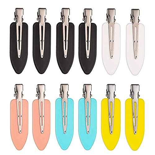 YCYIKA 12PCS Box-Packed No Crease Hair Clips, No Bend Hair Clips Portable Traceless Hairdressing Hair Styling Clips Curl Pin Clip Accessory for Hair Bangs Hair Styling Tool Makeup Application