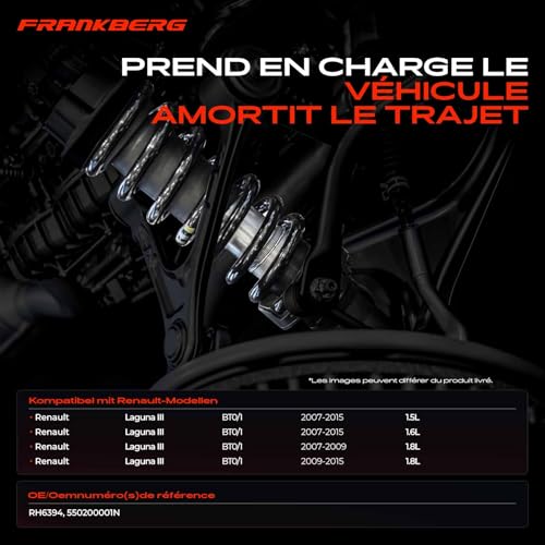 Ressort de suspension Laguna 3 Frankberg compatible modèles 2007 à 2015 - 3