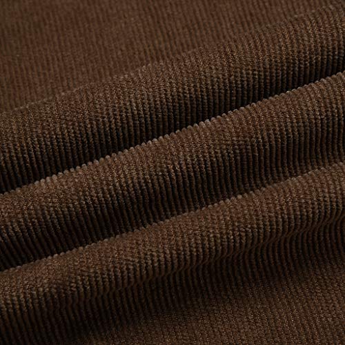 Men's Vintage Business Casual Work Wear Corduroy Suit Jacket Long Sleeve Sport Coat Single Breasted Formal Blazer Khaki #TOP6