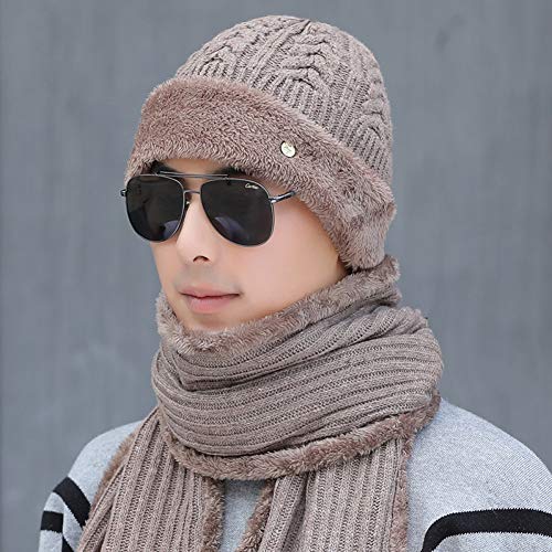 Chapeau de coton hiver anti-froid avec protège-oreilles et tour de cou velours