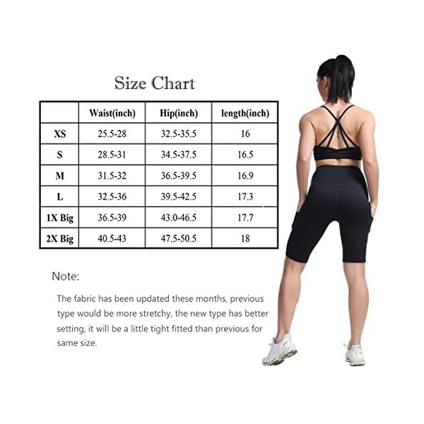 TYUIO High Waist Gym Fitness Running Shorts Above Knee Pockets for Yoga Workout Bike Grey XL