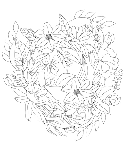 Large Print Colour & Frame - Flowers (Colouring Book for Adults): 31 Relaxing Colouring Pages to Enjoy