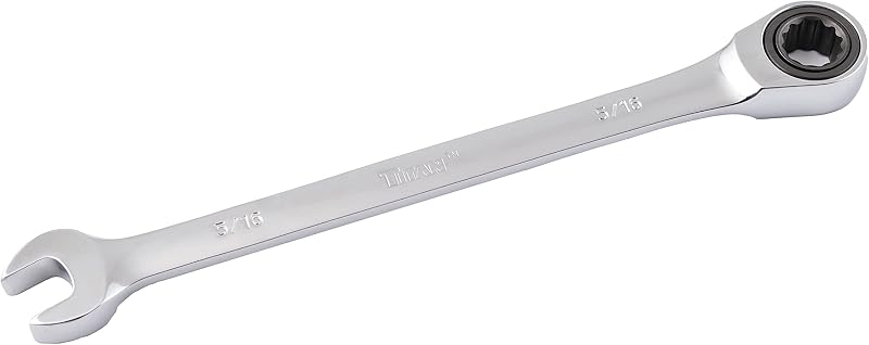Chave combinada com catraca Titan 12602 de 5/16 pol. em aço cromo-vanádio, padrão SAE