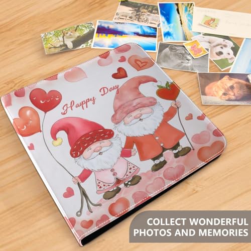 Álbum de Fotos Self Adhesive DIY Scrapbook Album Romántico Gnomos Día de San Valentín Binder de 3 Anillos Libro de Fotos 40 Páginas 8x10 para Memoria miniatura 5