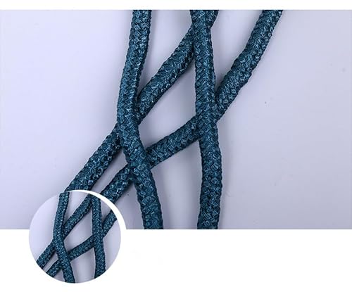 2 Pair 25 inch Beaded Tassels Curtain Tiebacks Rope Holdbacks for Thick Curtains or Screens,Curtain Tie Backs 4pack for Curtains,Turquoise Blue Curtain Tiebacks for Home Bedroom,Office,School Decor