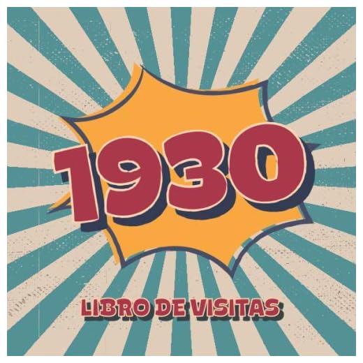 1930 Libros de Visitas: Libro de visitas para fiestas de cumpleaños de estilo retro para que la familia y los amigos inserten saludos y mensajes | 100 páginas | Vol 3