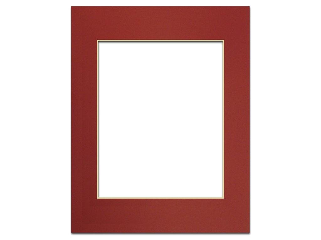 PA Framing, Photo Mat Board, 11 x 14 inches Frame for 8 x 10 inches Photo Art Size - Cream Core/Deep Red-image-44