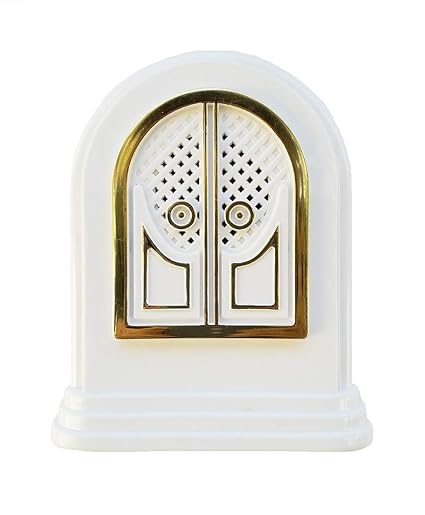 WiTE The Right Choice - Sweet Home Model - GAYATRI Mantra Wired Electronic Door Bell (1 Tunes) - Glossy Finish -White Color- Plastic- 1 Piece Wired Door Bell