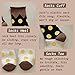 WJIAMPLS 5 Pairs Women's Color Block Polka Dot Crew Socks, Stylish Comfortable Casual Socks for Daily Wear & Fashion Outfits