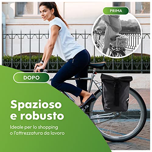 Ekostar borsa doppia per bicicletta - borsa da