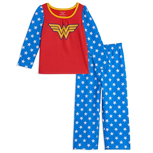 DC Comics Justice League Wonder Woman Batgirl Girls Pajama Shirt and Pants Toddler to Big Kid