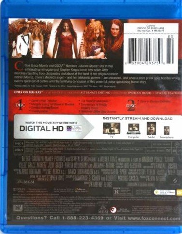 Carrie (Blu-ray/DVD, 2014, 2-Disc Set, Includes... B073QZ4GFR Book Cover