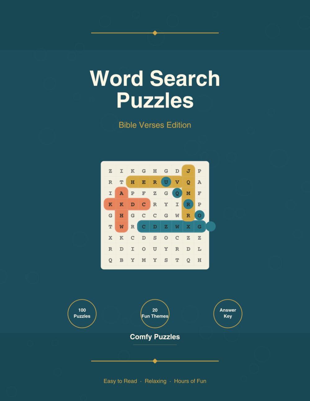 Bible Verses Word Search Puzzles: 100 Fun Themed Puzzles for Adults