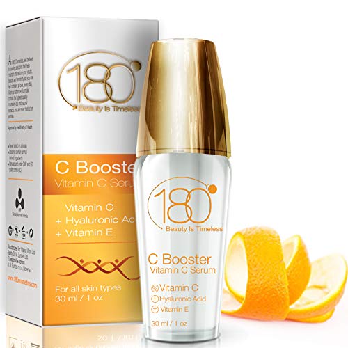 uero de vitamina C para la cara - C Booster - Serum Vitamina C con ácido hialurónico y vitamina E - Eliminador de arrugas - puntos oscuros y corrector de círculos debajo de los ojos